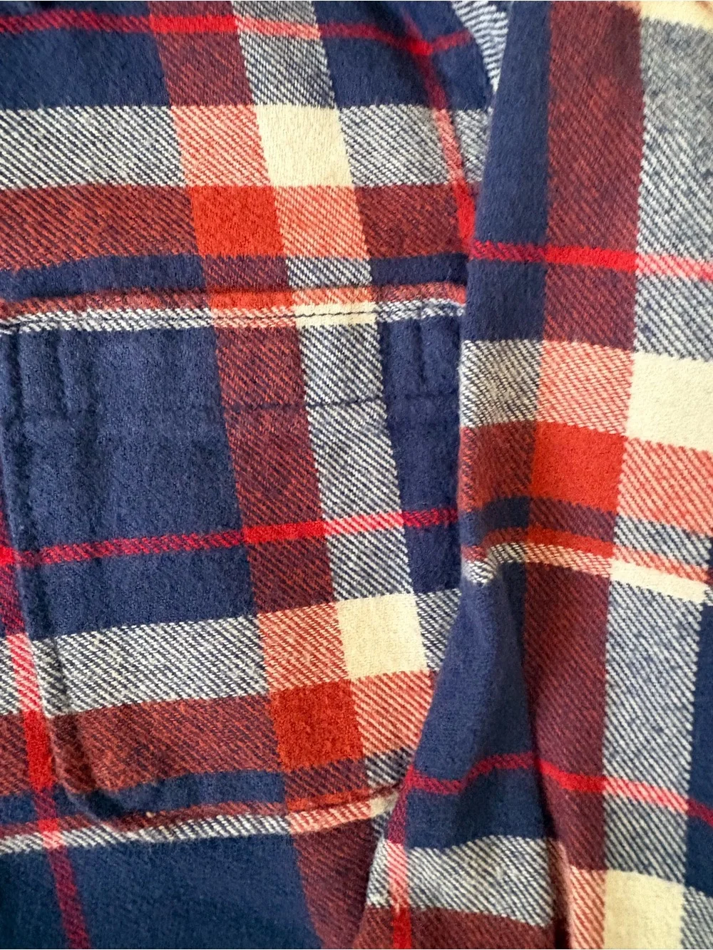 GAP Navy Red White Plaid Button-Down Shirt